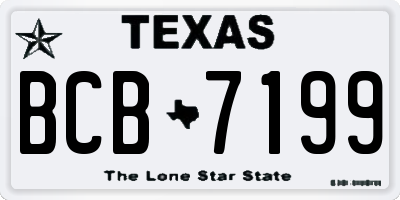 TX license plate BCB7199