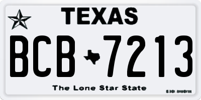 TX license plate BCB7213