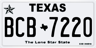 TX license plate BCB7220