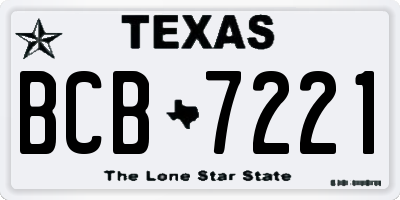 TX license plate BCB7221