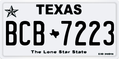 TX license plate BCB7223
