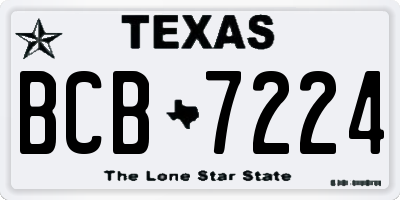 TX license plate BCB7224