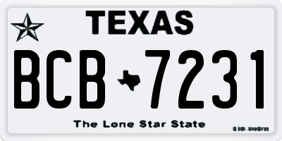 TX license plate BCB7231
