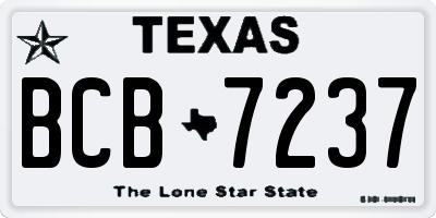 TX license plate BCB7237