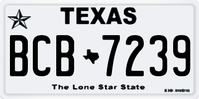 TX license plate BCB7239