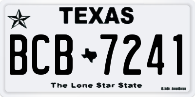 TX license plate BCB7241