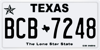 TX license plate BCB7248