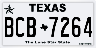 TX license plate BCB7264