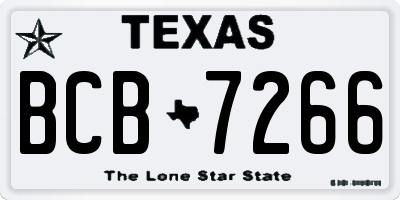TX license plate BCB7266