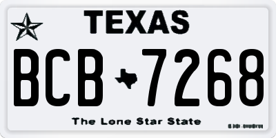 TX license plate BCB7268