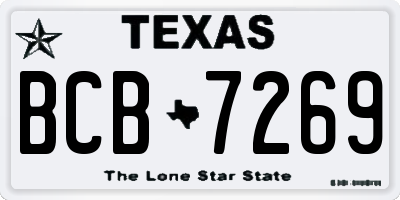 TX license plate BCB7269