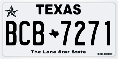 TX license plate BCB7271
