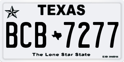 TX license plate BCB7277