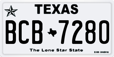 TX license plate BCB7280