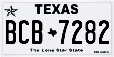 TX license plate BCB7282