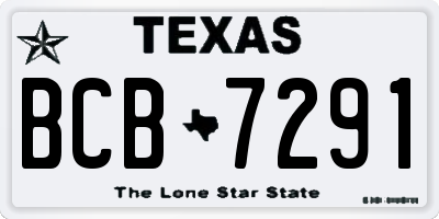 TX license plate BCB7291