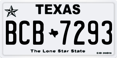 TX license plate BCB7293