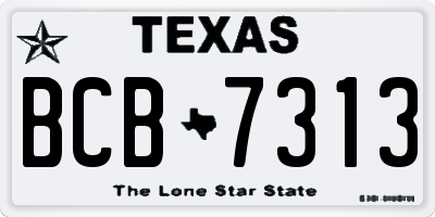 TX license plate BCB7313
