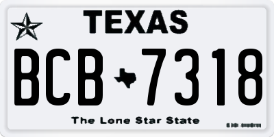 TX license plate BCB7318