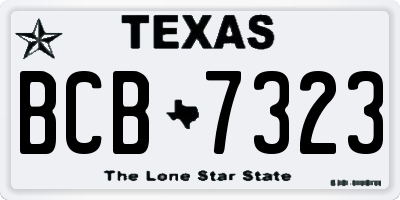 TX license plate BCB7323