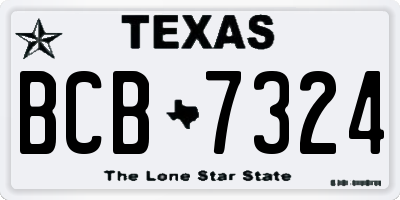 TX license plate BCB7324