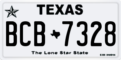 TX license plate BCB7328