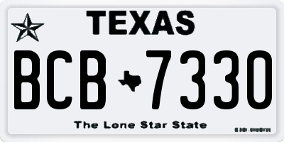TX license plate BCB7330