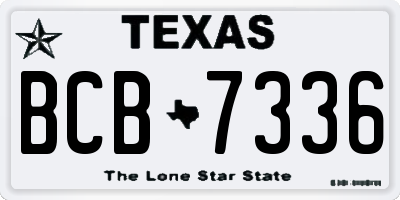 TX license plate BCB7336