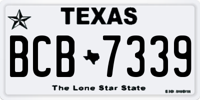 TX license plate BCB7339