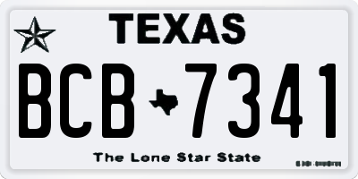 TX license plate BCB7341