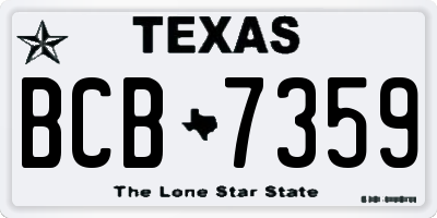 TX license plate BCB7359