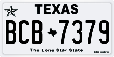 TX license plate BCB7379