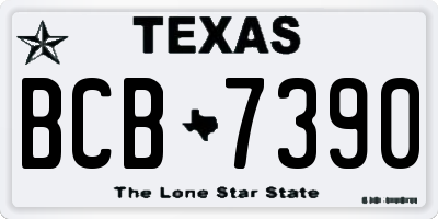 TX license plate BCB7390