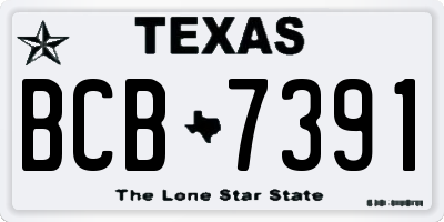 TX license plate BCB7391