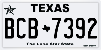 TX license plate BCB7392
