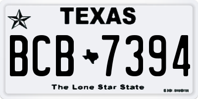 TX license plate BCB7394