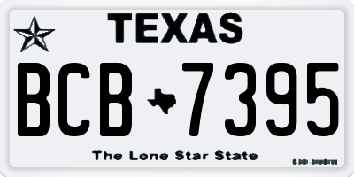 TX license plate BCB7395