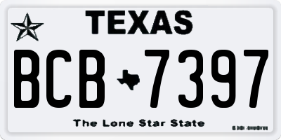TX license plate BCB7397