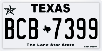 TX license plate BCB7399