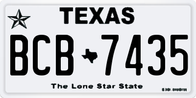TX license plate BCB7435