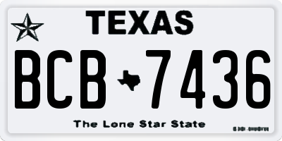TX license plate BCB7436