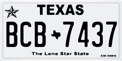 TX license plate BCB7437