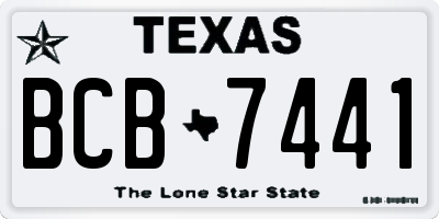 TX license plate BCB7441