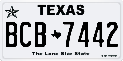 TX license plate BCB7442