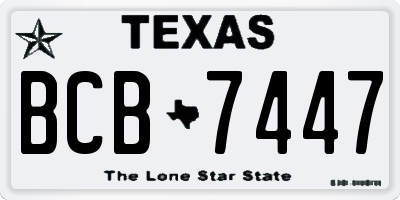 TX license plate BCB7447