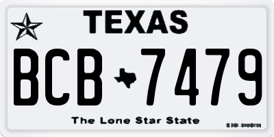 TX license plate BCB7479