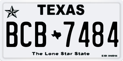 TX license plate BCB7484