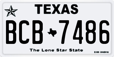 TX license plate BCB7486
