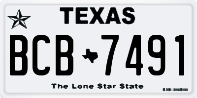 TX license plate BCB7491