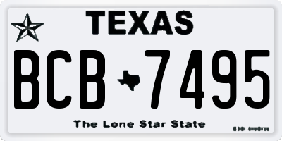 TX license plate BCB7495